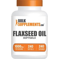 BulkSupplements.com Flaxseed Oil Softgels - Flaxseed Supplement, Flaxseed Oil 1000mg Softgels - Herb