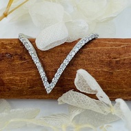 天然鑽石 18K金/750W 白金色 戒指 輕珠寶飾品 S297