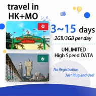 【HONG KONG + MACAO 2 in 1】HK & Macau ONLY Unlimited Data Sim Card 【1-3GB】GoGo Roaming Travel Data Si
