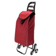 35L 折疊爬梯輪買餸購物車 - 紅色