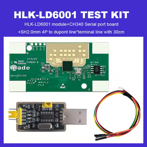 Hi-Link New 4T3R 60G HLK-LD6001 Human Counting Trajectory Tracking MMWave Radar Sensor Detection Mod