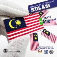 Lencana SULAM Jalur Gemilang Embroidery Bendera Malaysia 2 IN 1 Jahit Iron On