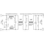 Bộ Lọc FCC EMI Mô-đun Nguồn điện lọc kết hợp loại AC110V ‑ 250V EMI cho bộ khuếch đại âm thanh 3 gia