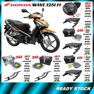 (Honda Wave 125i Fi) BKP 30L 36L EMS 35L Top Box Motor+RAPIDO Monorack/Adjustable Rack Lipat Motor