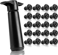 20 Pieces Wine Stoppers with Vacuum Pump Wine Preserver Vacuum Bottle Stopper Wine Keeper Wine Vacuum Stoppers Wine Saver Vacuum Pump for Kitchen Home Bar Office, Gifts for Wine Lovers