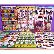 ACC Educational wall poster letter recognition fruit poster/ alif ba ta poster/