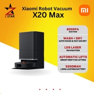 Xiaomi Robot Vacuum X20+ /X20 Pro / X20 Max (8,000Pa Suction Power, 2 in 1 Vacuum & Mop, AI + 3D obs