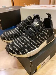 NMD R1 黑色 日文 滿版文字 adidas #newstart