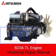 MITSUBISHI 6D34-T 6D34-TL KOBELCO SANY INDUSTRIAL DIESEL ENGINE WORKSHOP SERVICE MANUAL IN PDF