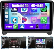 [4G + 64G] Inefala Android 15 Car Radio for Audi TT MK2 8J 2008-2014 with Wireless Carplay Android, 