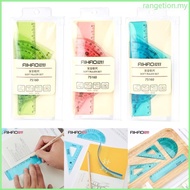 RAN Geometry Plastic Ruler Set Straight Ruler Triangle Ruler Protractor Ruler Tools