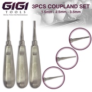 GIGI TOOLS Dental Coupland Elevators Set Regular 1.5 - 2.5 - 3.5mm Dental Root Elevators Stainless S