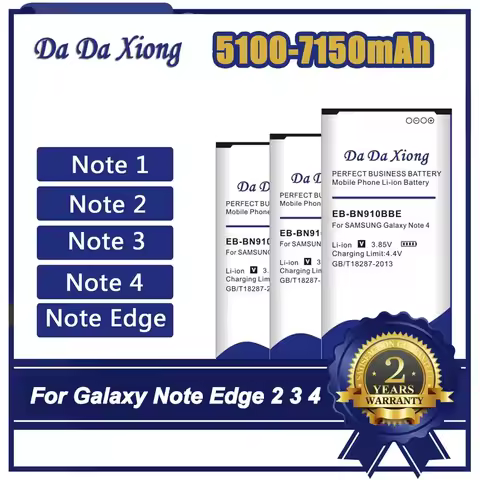 High Capacity Battery For Samsung Galaxy Note Edge 2 3 4 Phone Replacement Bateria N910H N910A N9150