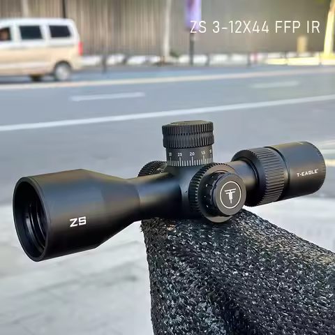 T-EAGLE ZS 3-12X44 FFP Tactical Scope With Zero Stop 1/10 MIL Riflescope For Hunting Short FFP Lunet