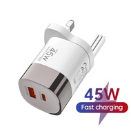 PD45W Charger 45W Power USB Type C USB Type C Charger Fast Charger for Samsung Huawei