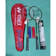 Paket Raket Badminton Yonex carbonex 9 Sp 2Raket+1tas+2grip+12kok