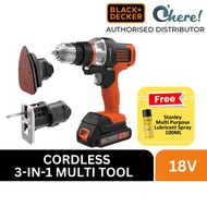 Black and Decker 18V Multi Tool Hammer Drill, Sander, Jig Saw Adaptor EVO185B1-B1