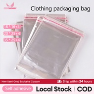 Plastic Bags OPP Sticker Bags For Clothing Packing Self-Adhesive Durable Transparent Resealable
