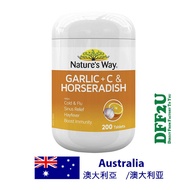 DFF2U NATURE'S WAY GARLIC + C & HORSERADISH 200 TABLETS