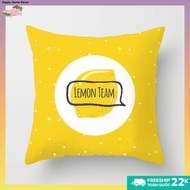 Yellow Cartoon Geometry Pillowcase with Zip 45×45cm Square Pillowcase Peachskin Fabric Sofa Cushion Cover Home DecorsJR