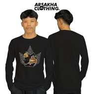 Kaos Lengan Panjang Batik Wayang Semar Mesem Terbaru Unik Baju Distro Katun Combed 30s by Arsakha Cl