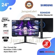 samsung odyssey g3 24  inch s24ag30 hdmi 1080p monitor gaming 144hz - kayu khusus jne