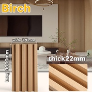 【Ready Stock】WPC Fluted Wall Panel 3M/10ft 22MM Waterproof Weatherproof Perfect for Living Room Bedr