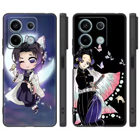 Anime Shinobu Kocho Black Cartoon Case For Xiaomi Redmi Note 13 Pro Plus 11T 10T 9S Pro Redmi 13C 12