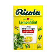 ริโคลา ลูกอมเลมอนมิ้นท์ ไม่มีน้ำตาล 40 กรัม - Ricola Candy Lemon Mint Sugar Free 40g