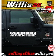 Cutting Sticker Adventure Body Jeep Rubicon Adventure Car