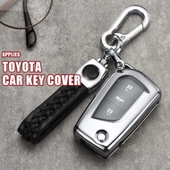 Toyota fortuner innova Soft TPU Remote Fob Key Case Cover holder For Toyota yaris hilux vellfire 2010 chr estima altis Auris Corolla 2015/2016 Reiz Revo Rav4 Scion TC IM keyring