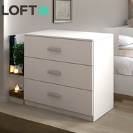 Loft Living MEMPHIS 3Drawers Chest/Storage Cabinet/ chest drawer/kabinet baju/Almari Baju/Laci/Murah/Home Furniture