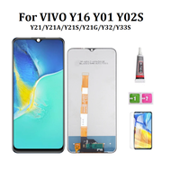 LCD with Frame For VIVO Y01 Y02 Y02S Y16 Y21 Y32 Y33S LCD Display With Touch Screen Digitizer