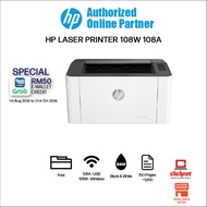 HP Laser Printer 108W [Wireless] / 108A [Wired] Mono LaserJet Printer{sku}}Hewlett Packard HP