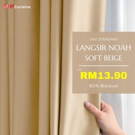 IP CURTAIN NOAH CURTAIN 80% Blackout Beige Color Modern CURTAIN HOOK / WindowRing CURTAIN