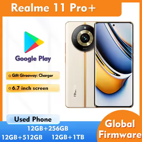 Realme 11 Pro+ 5G 256GB 512GB 1T ROM SmartPhone 6.7inch 120Hz 200MP 5000mAh used phone