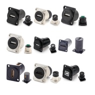 screw mount d type chassis usb2.0a usb2.0b hdmi-compatible dp1.2 connector Zinc alloy panel wall mou