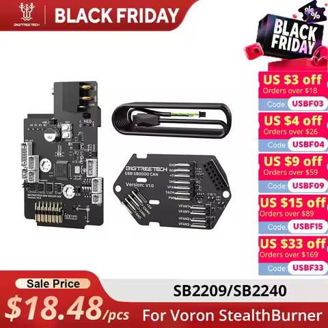 BIGTREETECH EBB SB2209 SB2240 CAN V1.0 CanBus HeadTool USB PT1000 for Klipper Voron StealthBurner VS