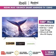 Xiaomi Redmi Max 100-inch Smart Android TV 120Hz Refresh Rate 4K HDR + WiFi 6 Giant Big Screen Smart