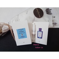 Acqua di Parma Mirto Di Panarea EDT Vial perfume Tester Sample 2mL For Unisex 帕尔马之水藍色地中海淡香水 小样香水 迷你版