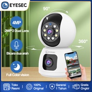 EYESEC CCTV WiFi Indoor 4MP Dual Lens IP Camera 360° PTZ Kamera HP Jarak Jauh Garansi 1 Tahun