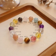 10MM Gelang Kristal Asli Berbilang Permata Gelang Manik Fortune Gelang Mata Harimau Batu Amethyst Me