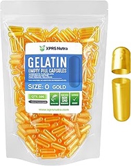 XPRS Nutra Size 0 Empty Capsules - 500 Count Empty Gelatin Capsules - Capsules Express Empty Pill Ca