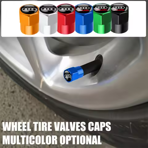 4Pcs Car Accessories Wheel Tire Valve Caps Stem Cover For Audi Sline Q3 A5 A7 A3 A4 A1 Q5 Q7 A4L TT 