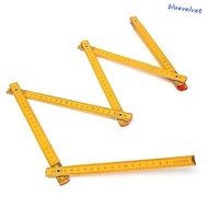 BLUEVELVET 1.5M 2M Folding Wooden Ruler, Teaching DIY Craft Inch & Metric Drawing Ruler, Portable Dr