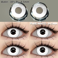 Eyeshare【COD】Softlens WHITE BLACK Soflen 14.5mm Cosplay Lensa Kontak Kartun Anime Mata Sharingan Nar