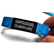 Dubai Expo Bracelet EXPO2020DUBAIUAE Stretch Cloth Wristband Printed Ribbon Dubai Bracelet Wholesale