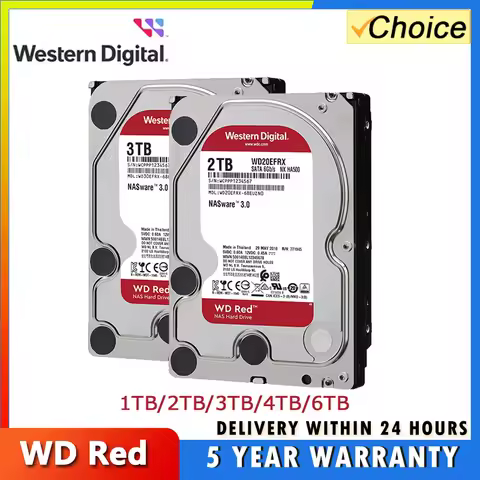 Western Digital WD 4TB 2TB 3TB Red NAS Hard Disk Drive 3.5" 6TB Internal Hard Drive 5400RPM SATA 6Gb