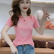 T-Shirts for Women Plus Size Hot Stamp Fashion Ins Tops Summer 2025 New Arrival