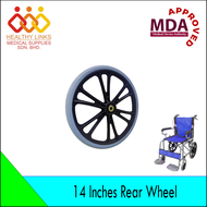 Hospital Wheelchair Solid and Rear Wheel - 6 Inches and 8 Inches (Solid) 14 Inches and 18 Inches (R